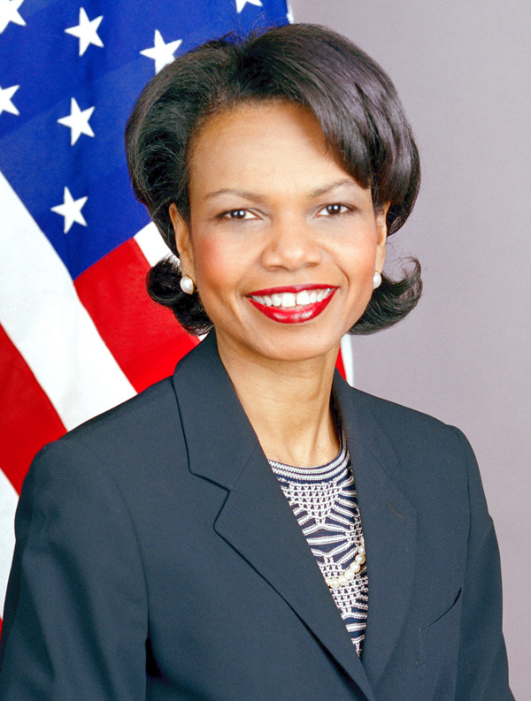 Condoleezza Rice. Department of State, Public domain, via Wikimedia Commons.