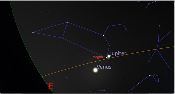 Stellarium of the sky at Newsom’s birth